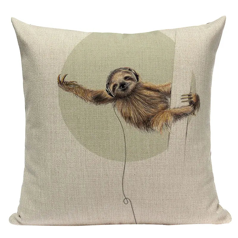 Axyaa Geometric Cushion Covers - Monkey Horse Print, Custom Home Décor, Throw Pillows