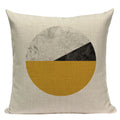Nordic Geometric Deer Cushion Cover - Axyaa Yellow Heart Throw Pillow Case