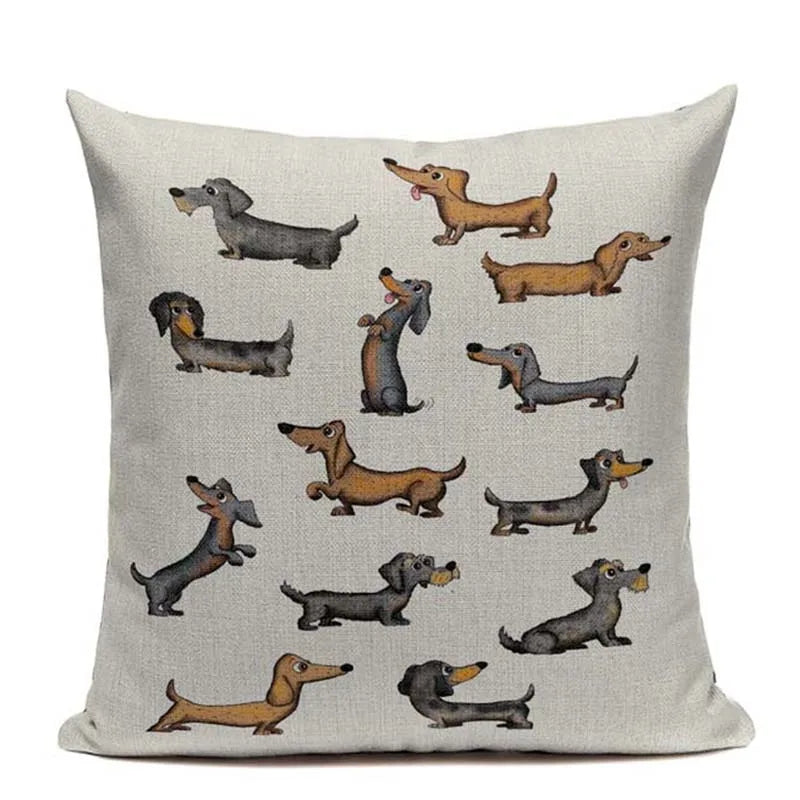 Axyaa Cartoon Animal Pillowcase for Sofa Bed - Cute Decorative Cushion Cover