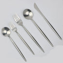Axyaa 30-Piece Stainless Steel Cutlery Set for 6 - Matte Finish