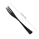 Axyaa Mirror Black Fish Fork Set - 18/10 Stainless Steel Cutlery Set