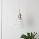 Axyaa Nordic Glass Ball Pendant Light - Copper Vintage Hanging Lamp