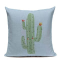 Axyaa Yellow Cactus Watercolor Cushion Cover Farmhouse Decor Pillowcase