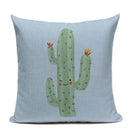 Axyaa Yellow Cactus Watercolor Cushion Cover Farmhouse Decor Pillowcase