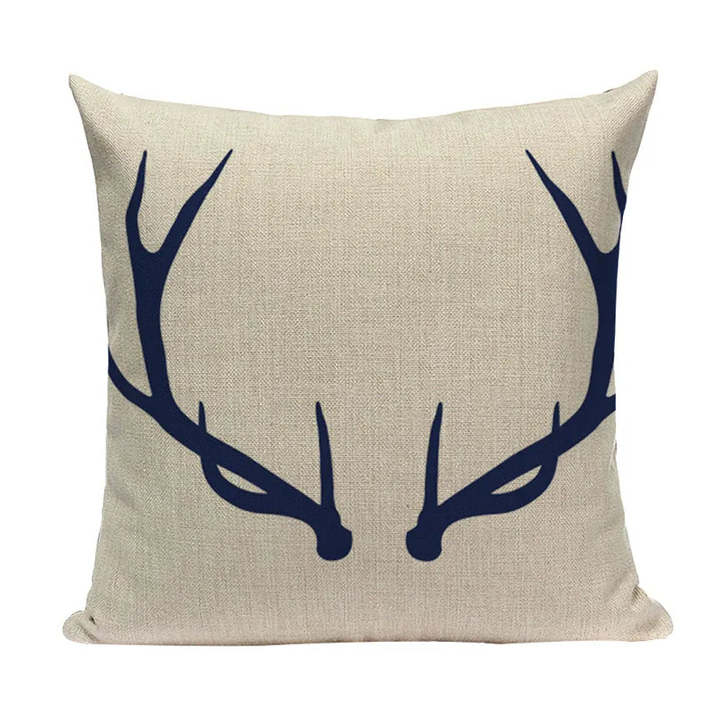 Axyaa Geometric Deer Pillow Cover - Nordic Home Decoration 45X45Cm