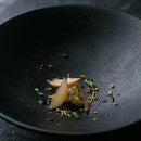 Axya Matte Black Ramen Bowl European Style Ceramic Tableware Deep Plate.