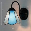 Axyaa Mediterranean Sea Stained Glass Sconces for Bedroom, Bathroom, and Aisle