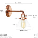 Axyaa Nordic Rose Gold Wall Sconce LED Wall Lamp Vintage Edison Light