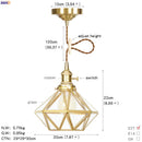 Axyaa Nordic Style LED Copper Glass Pendant Lamp for Home, Bar, Dinning Room