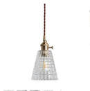 Axyaa Nordic Glass Ball Pendant Light - Copper Vintage Hanging Lamp