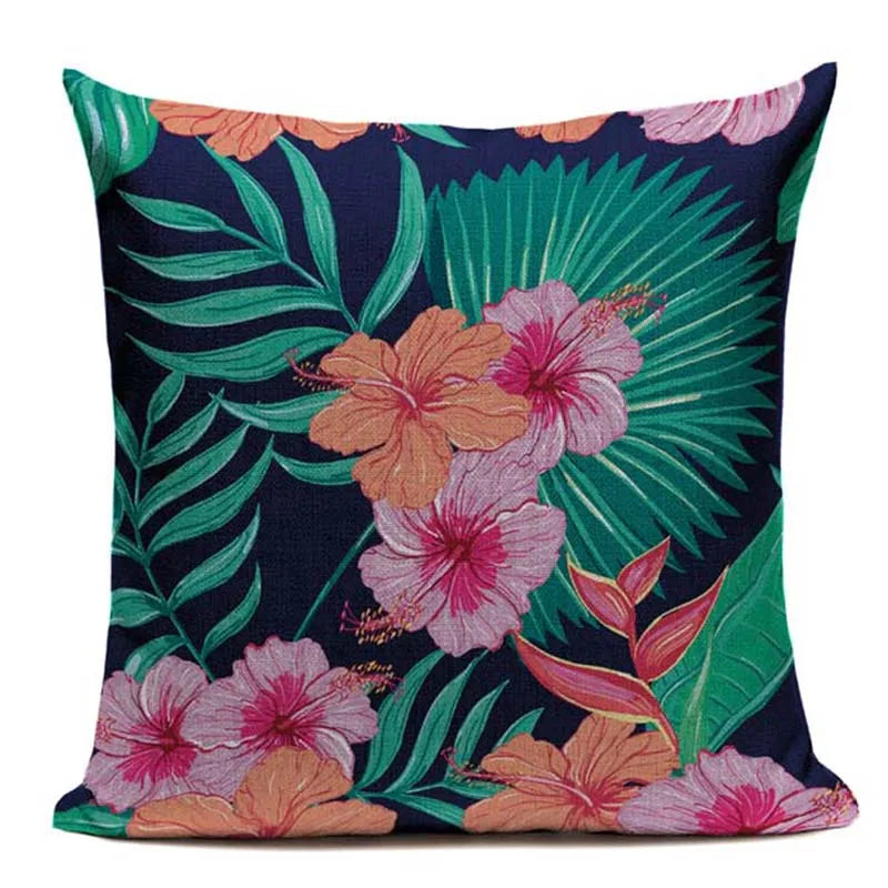 Axyaa Tropical Plant Banana Leaf Throw Pillow Cover for High Quality Home Decor