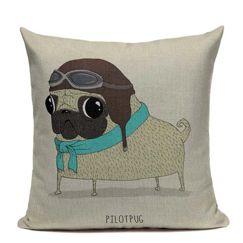 Axyaa Cartoon Animal Pillowcase for Sofa Bed - Cute Decorative Cushion Cover