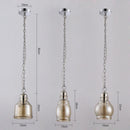 Axyaa Vintage Industrial Loft Pendant Lights with Edison Bulbs and Glass Shades for Dining Room, AC110-240V Indoor Lighting