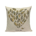 Axyaa Cotton Linen Feather Cushion Cover for Home Decor