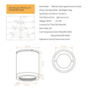 Axyaa 9W CRI97 LED Downlight for Living Room, Bedroom, Corridor - Aluminum Surface Spot Light