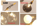 Axyaa Gold/Black LED Ceiling Chandelier for Modern Living Space