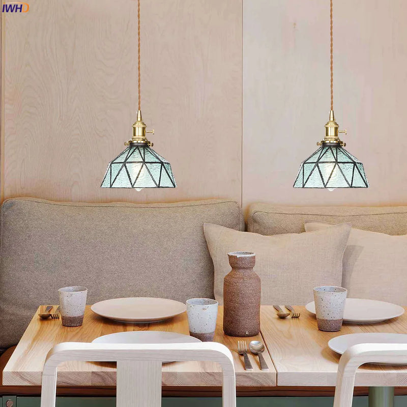 Axyaa Nordic LED Glass Pendant Lamp for Home Lighting