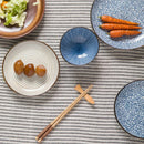 Axya Blue Ceramic Dinner Set - 7 Piece Tableware for Lovers