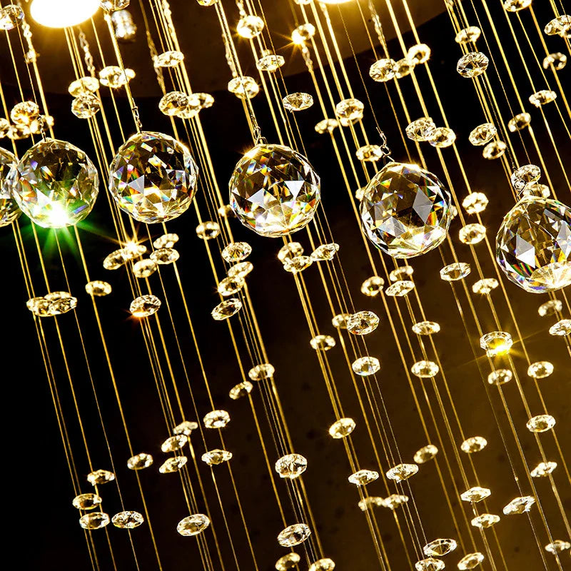 Axyaa Spiral Crystal Chandelier for Home & Hotel Ceiling Lighting