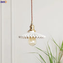Nordic Copper Pendant Light with Vintage Ceramics Shade by Axyaa