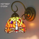 Axyaa Mediterranean Sea Stained Glass Sconces for Bedroom, Bathroom, and Aisle