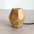 Axyaa Wooden Polyhedron Table Lamp with EU Plug & E27 Bulb Socket