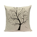 Axyaa Woven Flower Tree Cushion Cover - Black & White Decorative Pillowcase