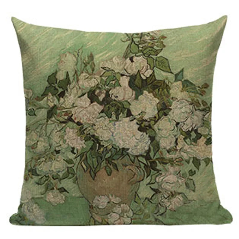 Retro Flower Cushion Cover - Axyaa Brand - Home Decor Luxury Pillows