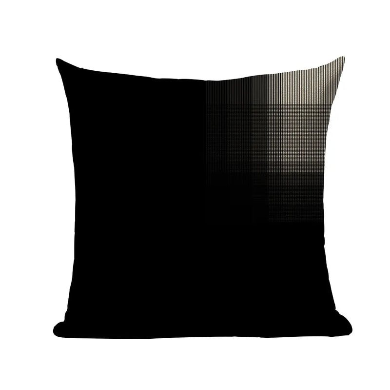 Axyaa Geometric Wave Dots Line Spring Cushion Cover - Black White - Custom Home Decor Pillow Cover