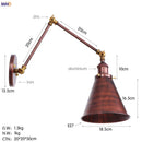 Axyaa Swing Arm Wall Sconce Vintage Industrial LED Mirror Light