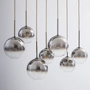 Axyaa Modern Glass Ball Pendant Light Gradient Hanging Lamp for Dining and Living Room