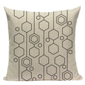 Axyaa Farmhouse Geometric Cushion Covers in Green and White