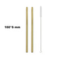 Axyaa Stainless Steel Colorful Bent Straws Set with Cleaner Brush