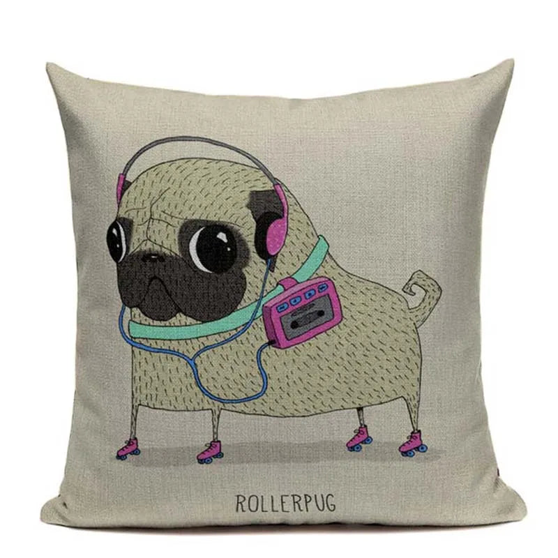 Axyaa Cartoon Animal Pillowcase for Sofa Bed - Cute Decorative Cushion Cover