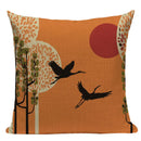 Axyaa Ukiyo Style Fuji Mountain Throw Pillow Cover
