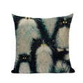 Square Cat Pillow Covers by Axyaa: Cute Cartoon Print Sofa Throw Pillow Cover