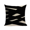 Axyaa Geometric Wave Dots Line Spring Cushion Cover - Black White - Custom Home Decor Pillow Cover