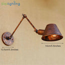 Axyaa Vintage Industrial Swing Arm Wall Lamp Adjustable E27 Home Wall Light