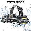Axya Super Bright LED Headlamp with 7 Lighting Modes and Charger