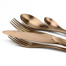Axyaa Rose Gold Stainless Steel Cutlery Set for 1