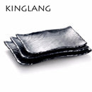 Axya™ Melamine Black Long Plate & Serving Tray for Buffet, Sushi, Cake Display