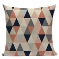 Axyaa Striped Geometric Cushion Cover 45x45cm in Black, Blue