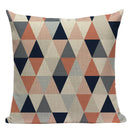 Axyaa Striped Geometric Cushion Cover 45x45cm in Black, Blue