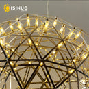 Axyaa LED Spark Ball Chandelier Fireworks Pendant Light - Modern Luxury Stainless Steel