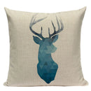Axyaa Farmhouse Geometric Cushion Covers in Green and White