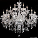 Axyaa Hand Blown Crystal Chandelier: Premium Quality Large Living Room Light