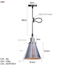 Axyaa Retro LED Pendant Light | Silver Vintage Industrial Hanging Lamp