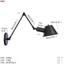Axyaa Vintage Industrial LED Wall Light Bedroom Bathroom Mirror Loft Style