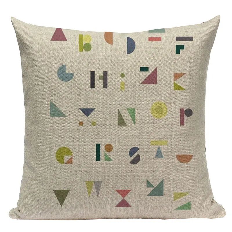 Axyaa Geometric Cushion Covers - Monkey Horse Print, Custom Home Décor, Throw Pillows
