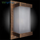 Axyaa Vintage E27 Outdoor Wall Light with White Glass Shade